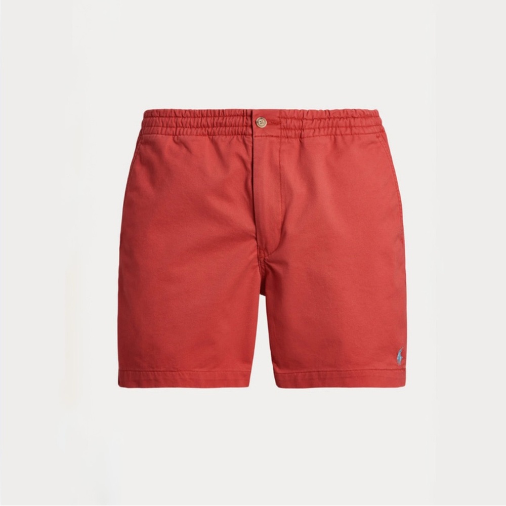 Polo Ralph Lauren Elastic Waist Stretch Classic Fit Shorts in Red